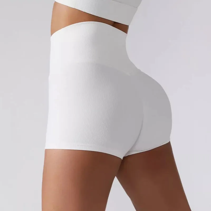 Jet Black Baller Babe ribbed gym shorts - Adele