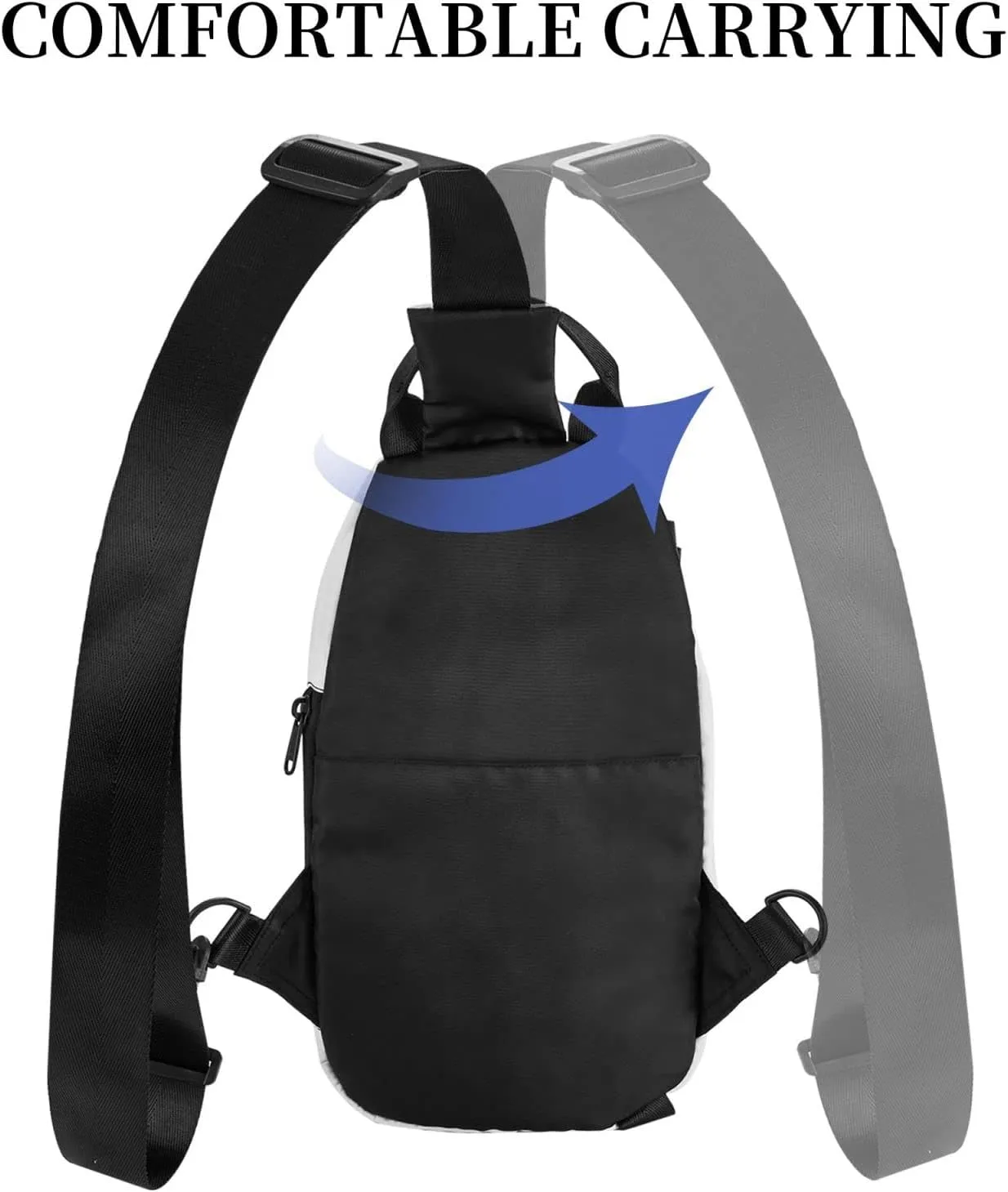 Jet Fighters Print Crossbody Backpack Casual Sling Bag Travel Lightweight, Adjustable Cross Bag