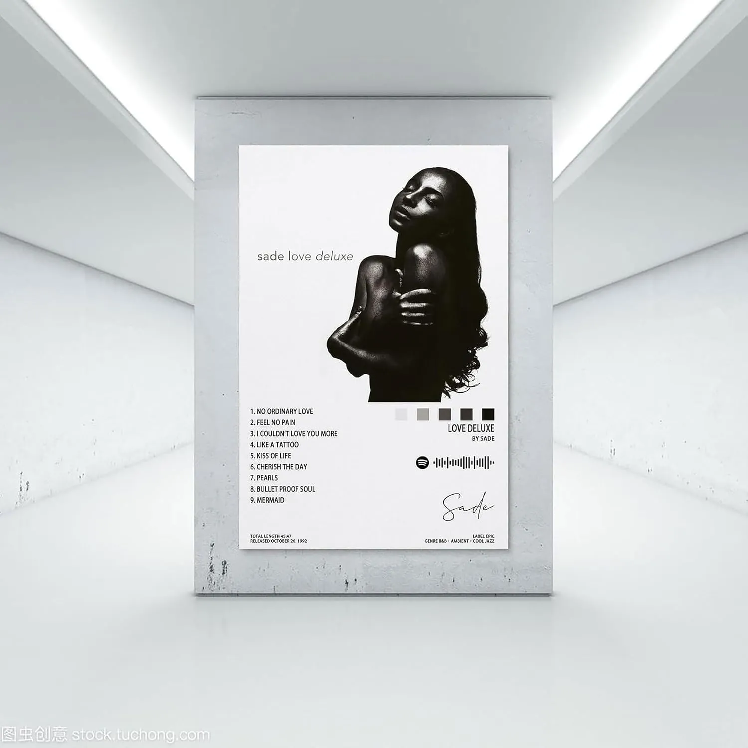Jmozpost Sade Love Deluxe Album Cover Poster, Canvas Print With Stylish Design For Living Room 24x36 inch (Unframed)