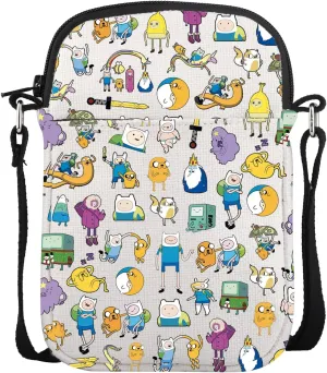 JNIAP Cartoon Finn Merch Adventure Gift for Animation Lover Crossbody Purse Bag