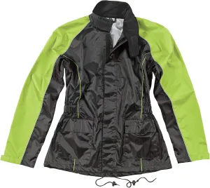 Joe Rocket RS2 Womens 2-Piece Motorcycle Rain Suit (Black/Purple, Medium)
