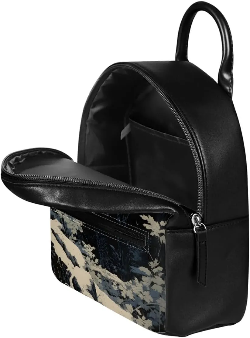JooMeryer Boys Mens Wolf Printed Cool Mini Backpack Shoulders Bag Travel Shopping Bag Shopping Handbag Tote Book Bags,Anger Wolf