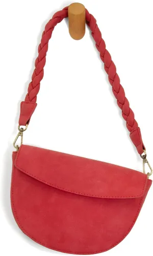 Joy Susan Womens Fashion Purse Luna Crescent Crossbody Handbag with Braided Strap