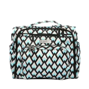 JuJuBe B.F.F Multi-Functional Convertible Diaper Backpack/Messenger Bag, Onyx Collection - Black Diamond