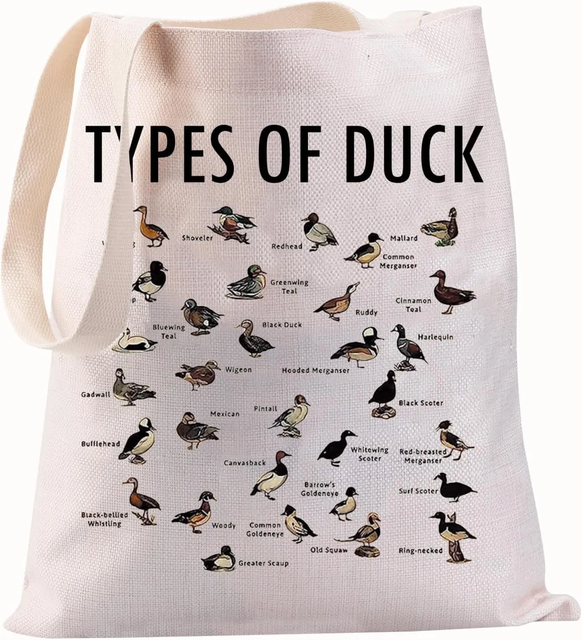 JYTAPP Duck Tote Bag Duck Lovers Gift Duck Knowledge Shopping Bag Animal Duck Farmer Gifts Duck Hunting Gifts