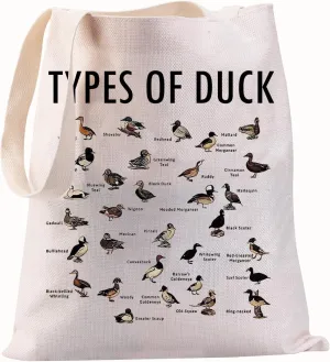 JYTAPP Duck Tote Bag Duck Lovers Gift Duck Knowledge Shopping Bag Animal Duck Farmer Gifts Duck Hunting Gifts