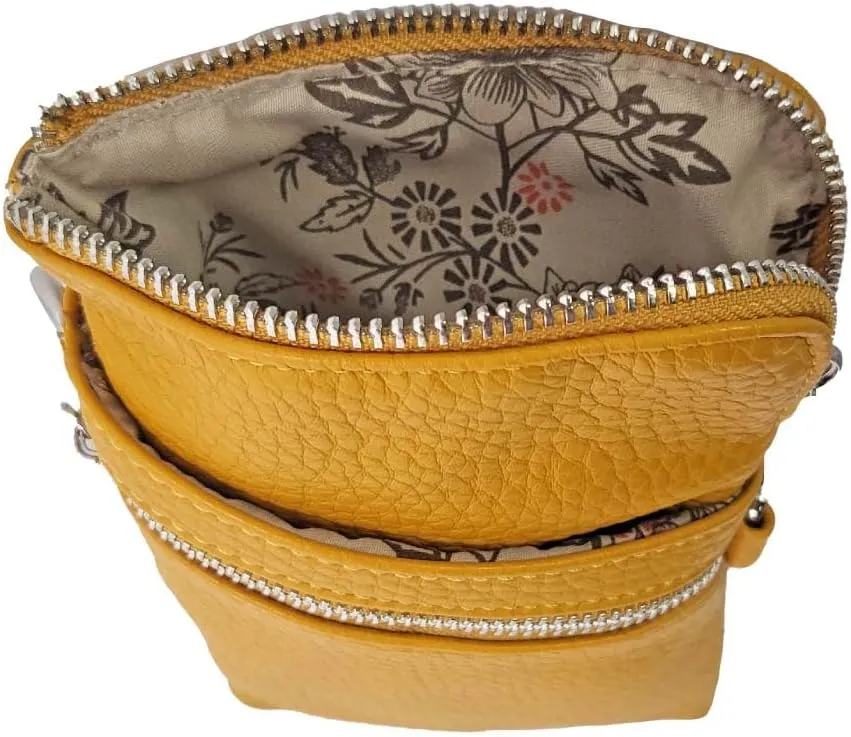 K. Carroll Accessories Carrie Crossbody Vegan Leather Crossbody Bag, Open Front Pocket, Zipper Pocket, RFID Protection