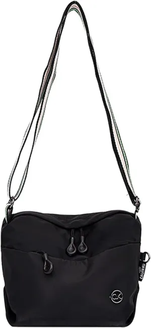 KARRESLY Nylon Crossbody Shoulder Bag Compact Casual Waterproof Sling Purse Crescent Bag with Adjustable Strap