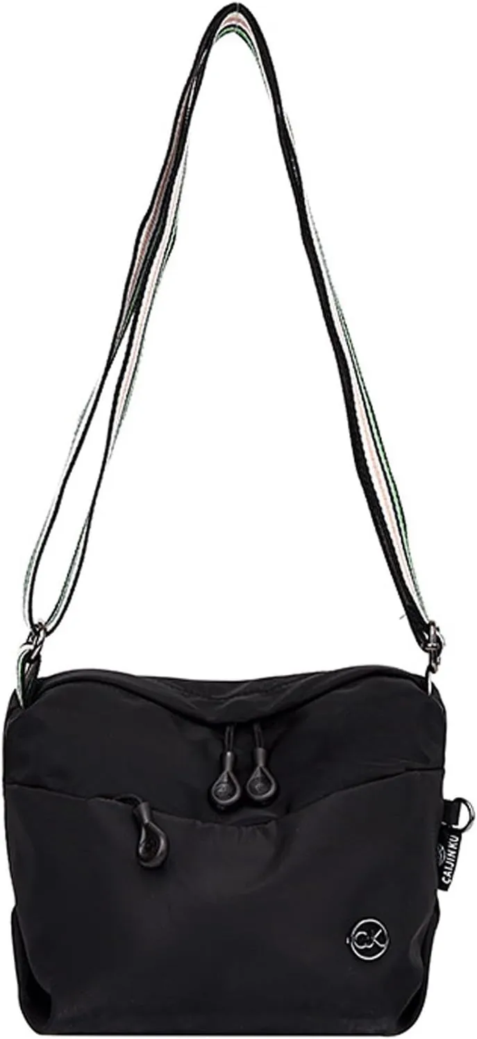KARRESLY Nylon Crossbody Shoulder Bag Compact Casual Waterproof Sling Purse Crescent Bag with Adjustable Strap