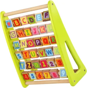 KESYOO Wooden Letter Learning for Alphabet Learning Rack and Cognition Board for Early Education Multi Functional Flip Rack for Preschoolers