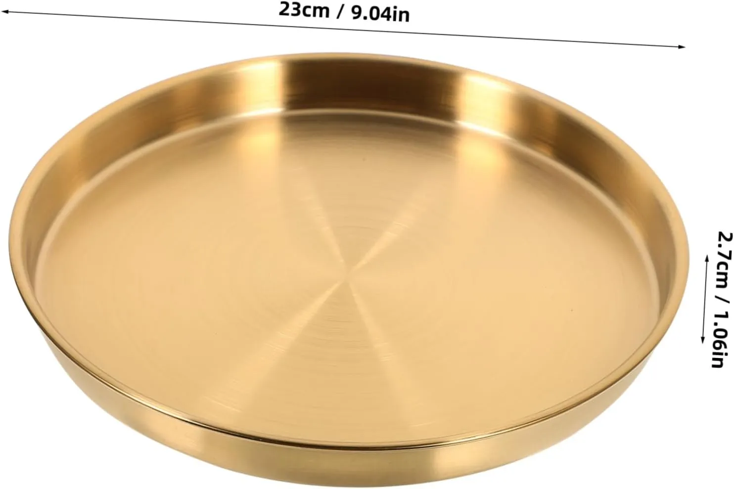 KICHOUSE Stainless Steel Plates Round Serving Food Dish for Camping Bbq Baking Kitchen