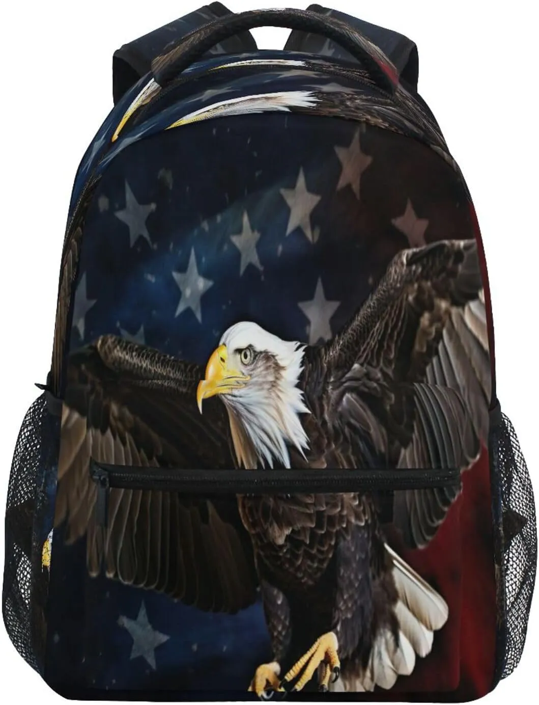 Kigai American Flag Falcon Travel Backpack for Men and Women Lightweight College Laptop Backpack Business Computer Bag Shoulder Bag Casual Daypack