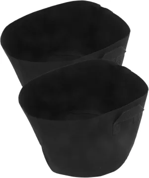 Kisangel 2pcs Non-Woven Planting Bags 10 Gallon Outdoor/Indoor Fabric Pots for Flowers Saplings Vegetables