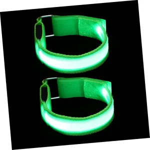 Kisangel LED Glowing Armbands for Night Running Lightweight Safety Warning Straps with Lighting Modes for Jogging