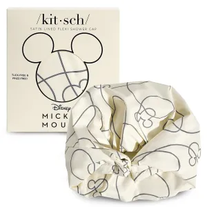 Kitsch Mickey/Minnie Luxury Shower Caps for Women Reusable Waterproof - Large Shower Cap for Women and Men, Non-slip, Quick-dry Hair Cap for Long and Short Hair, Stylish Design