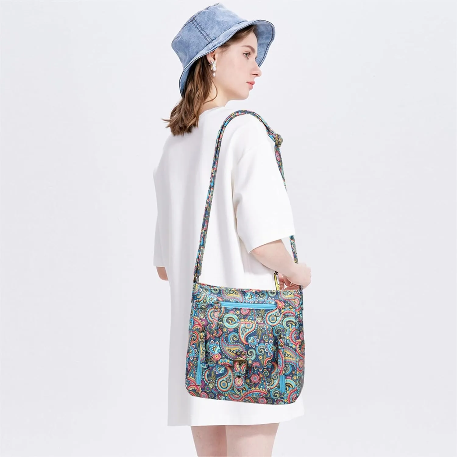 KL928 Crossbody Bags for Women, Multi Pocket Shoulder Bags, Medium PU Leather Cross Body Purses