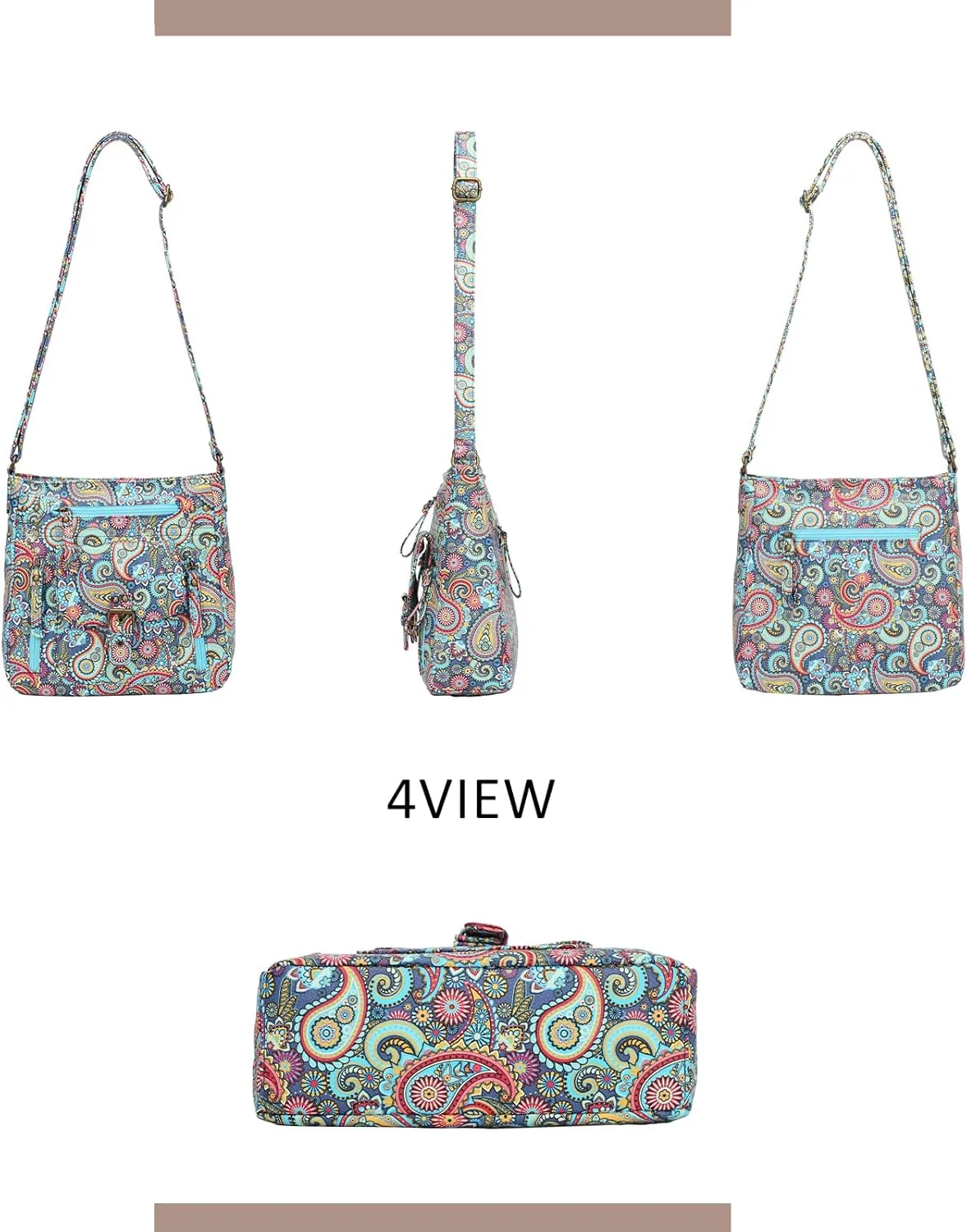 KL928 Crossbody Bags for Women, Multi Pocket Shoulder Bags, Medium PU Leather Cross Body Purses