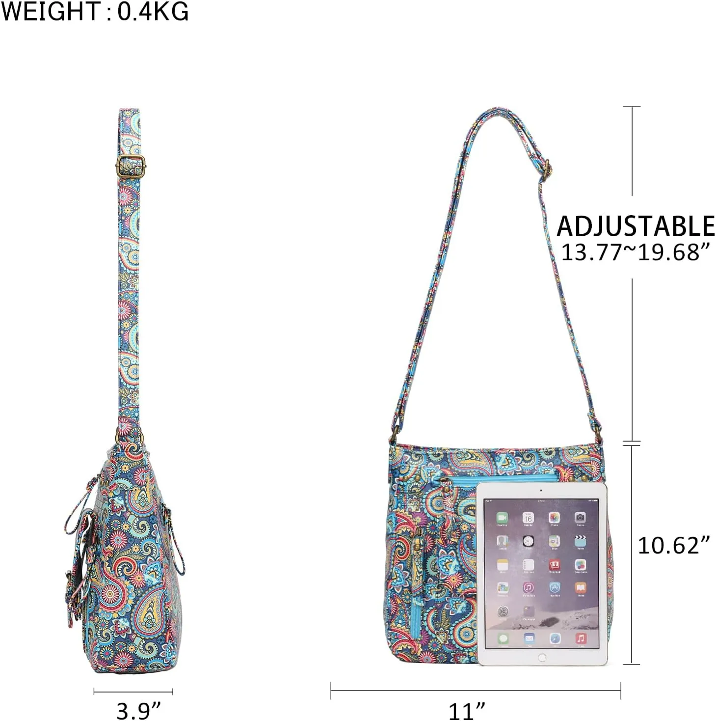 KL928 Crossbody Bags for Women, Multi Pocket Shoulder Bags, Medium PU Leather Cross Body Purses