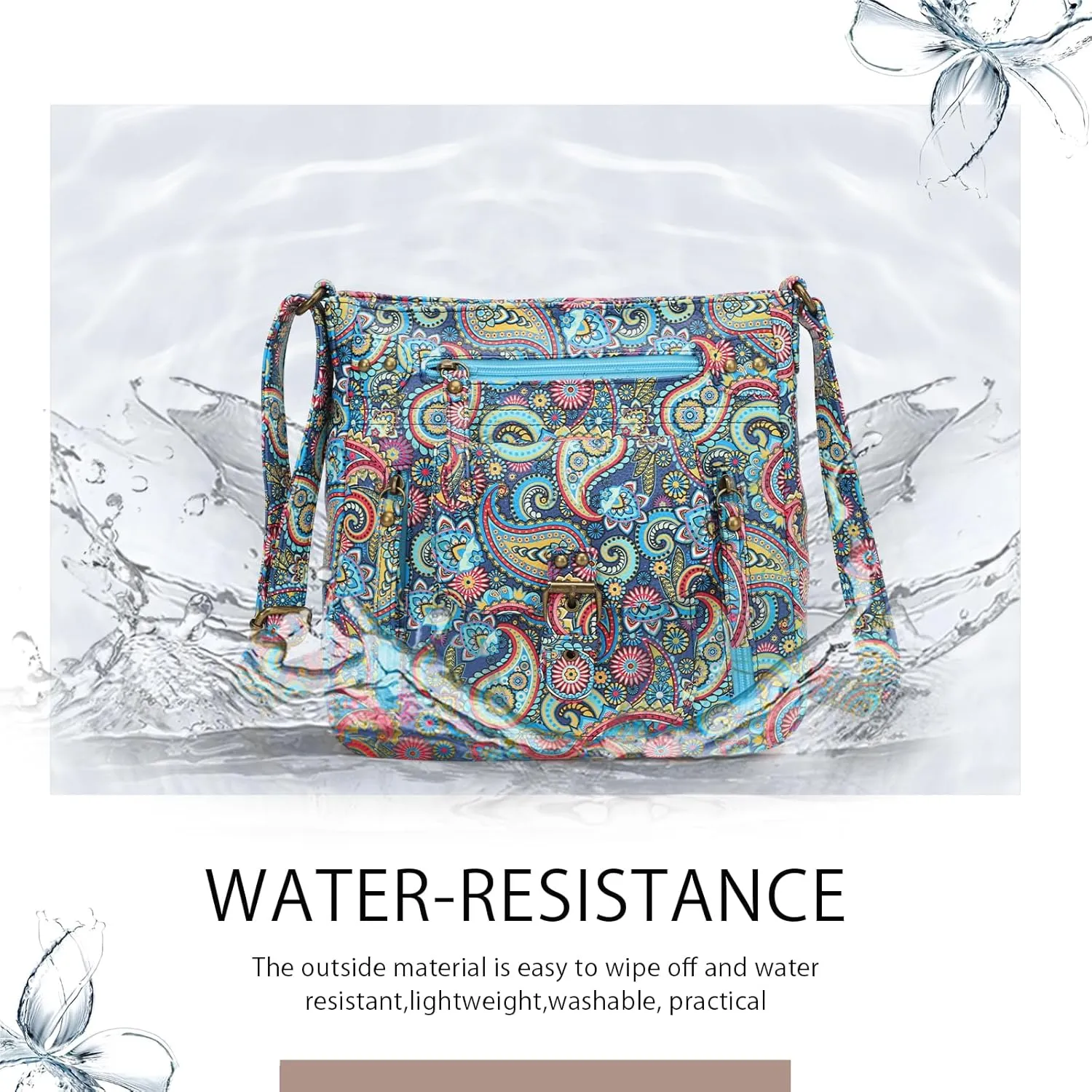 KL928 Crossbody Bags for Women, Multi Pocket Shoulder Bags, Medium PU Leather Cross Body Purses