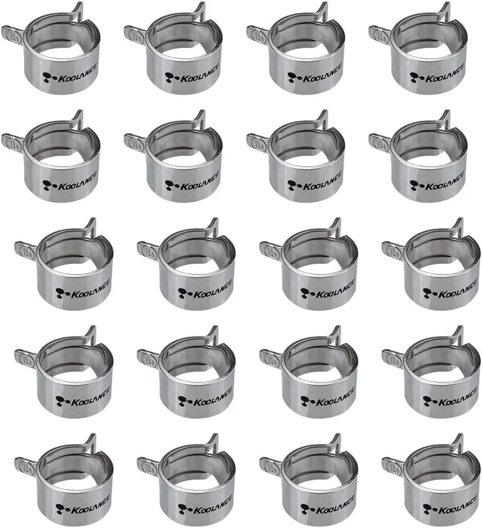 Koolance Hose Clamp for OD 16mm (5/8"), Nickel, 20-pack