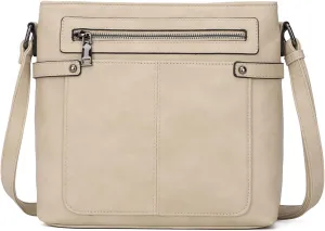 KouLi Buir Crossbody Purses for Women PU Leather Shoulder Bags Multi Pocket Cross Over Bag