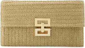 KUANG! Straw Clutch Purse for Women Beach Woven Bag Envelope Evening Clutch Straw Handbag