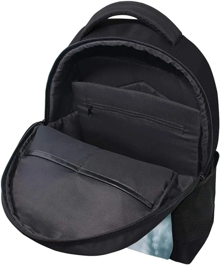 Kuizee School Bag Backpack Daypack ﻿Spectacular Waterfalls Blue Majestic Landscape Book Bag Casual Bags Durable College School Travel Daily 16Inch
