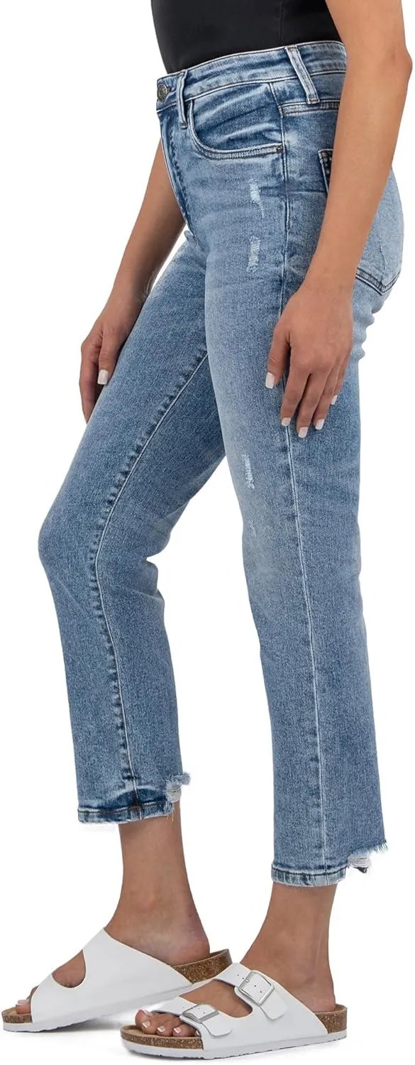 KUT from the Kloth Women's Rachael High Rise Fab Ab Mom Regular Hem