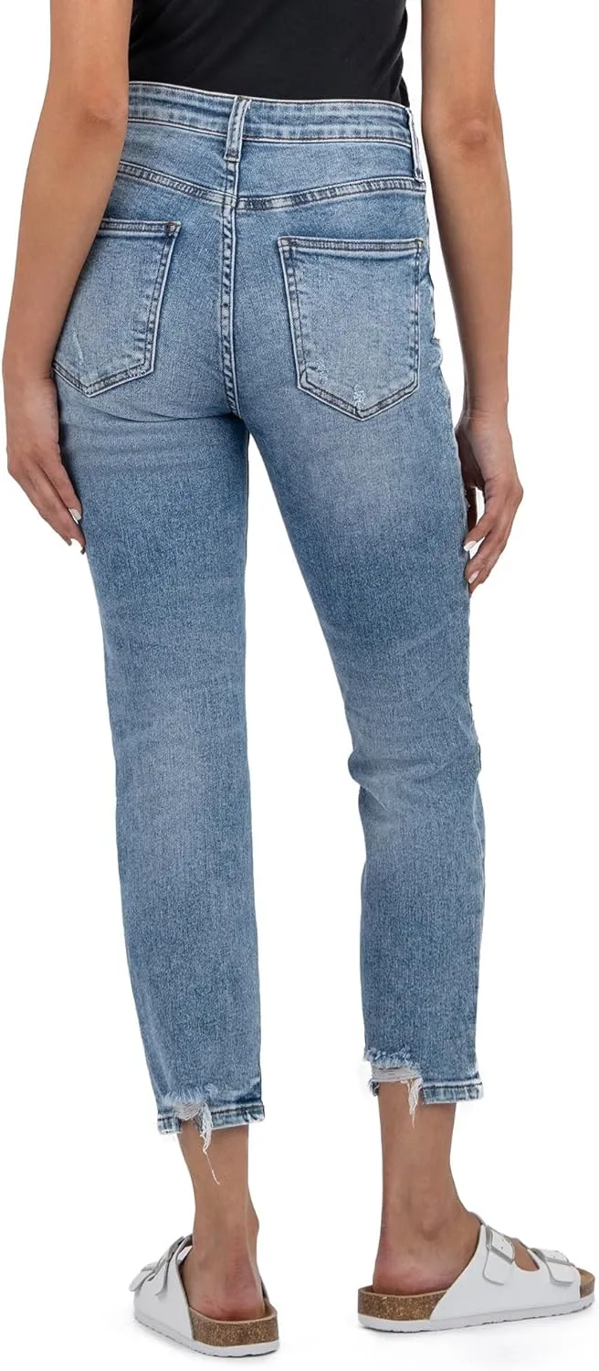 KUT from the Kloth Women's Rachael High Rise Fab Ab Mom Regular Hem