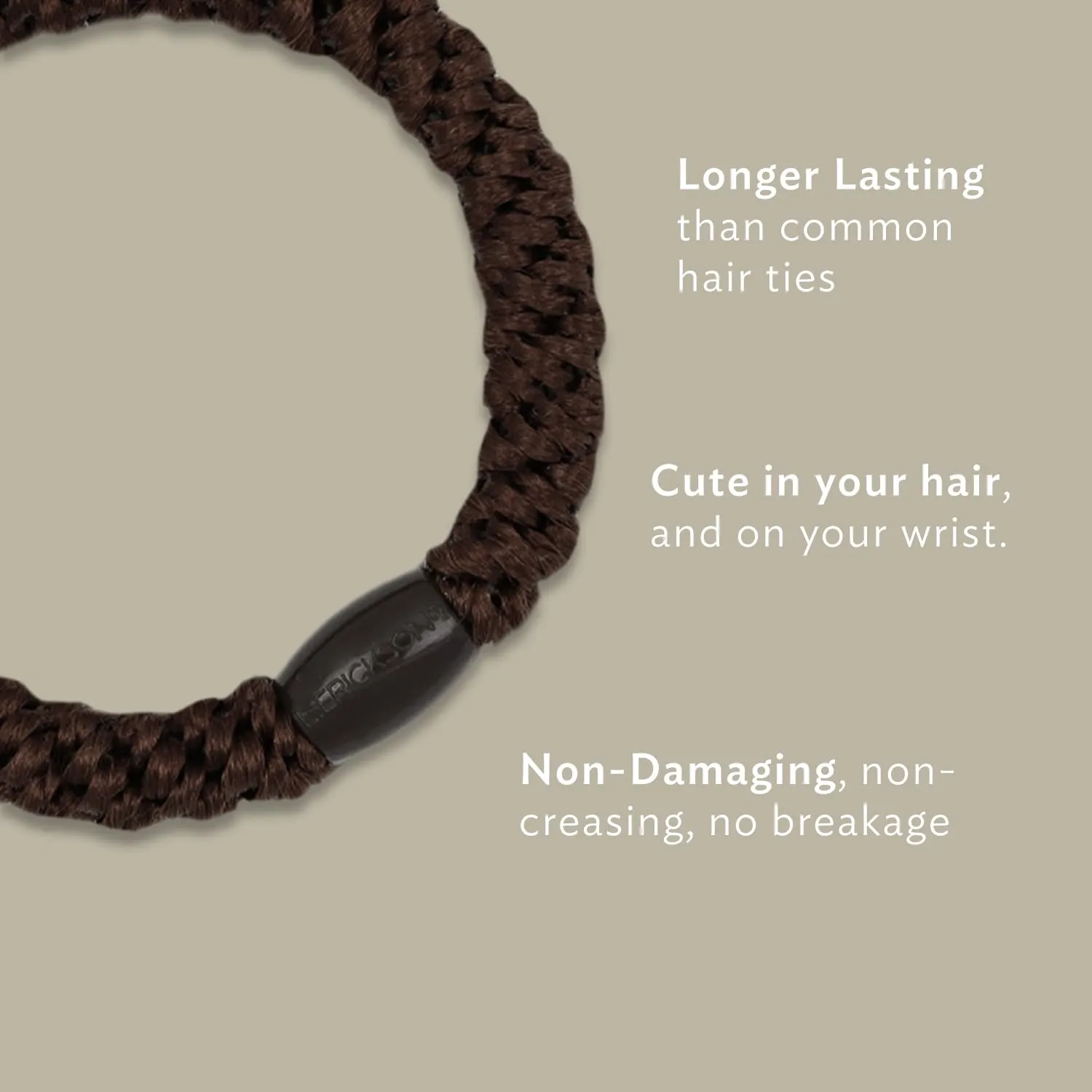 L. Erickson Grab & Go Pony Tube - Daily Neutral - 15 Pack Ponytail Holder Hair Ties