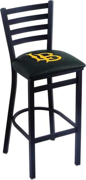 L004 Long Beach State University 30" Stationary Bar Stool with Black Wrinkle Finish