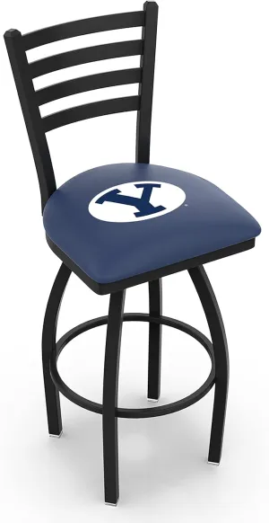L014 Brigham Young 36" Swivel Bar Stool with Black Wrinkle Finish