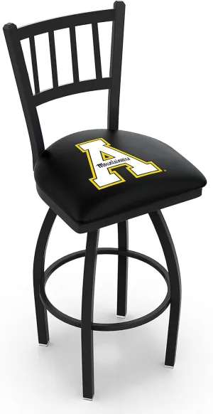 L018 Appalachian State 36" Swivel Bar Stool with Black Wrinkle Finish