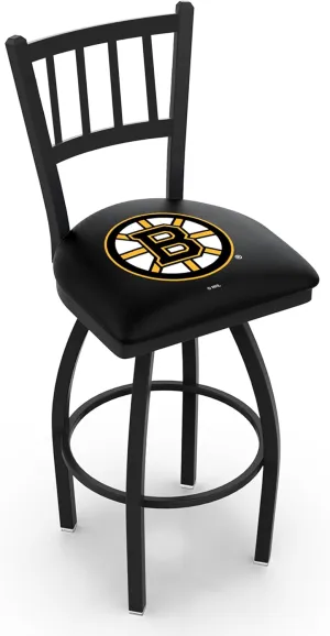L018 Boston Bruins 36" Swivel Bar Stool with Black Wrinkle Finish