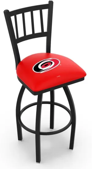 L018 Carolina Hurricanes 36" Swivel Bar Stool with Black Wrinkle Finish
