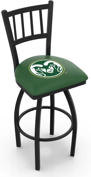 L018 Colorado State 36" Swivel Bar Stool with Black Wrinkle Finish