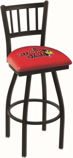 L018 Illinois State 36" Swivel Bar Stool with Black Wrinkle Finish