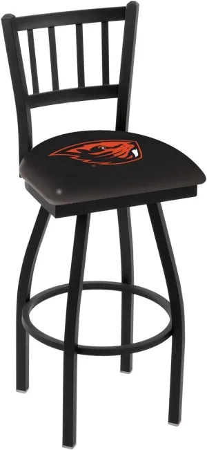 L018 Oregon State 30" Swivel Bar Stool with Black Wrinkle Finish
