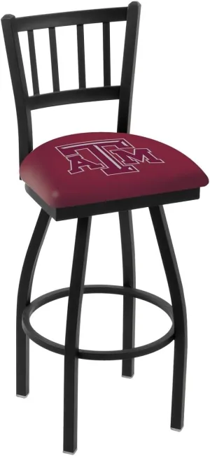 L018 Texas A&M 25" Swivel Counter Stool with Black Wrinkle Finish