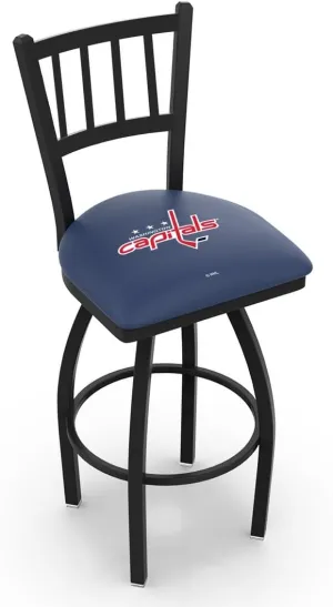L018 Washington Capitals 30" Swivel Bar Stool with Black Wrinkle Finish