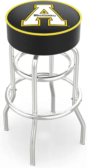 L7C1 Appalachian State 25" Double-Ring Swivel Counter Stool with Chrome Finish
