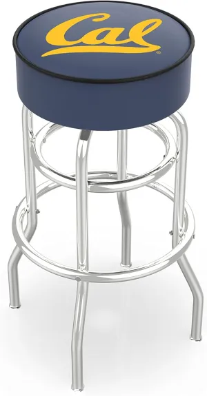 L7C1 Cal 25" Double-Ring Swivel Counter Stool with Chrome Finish