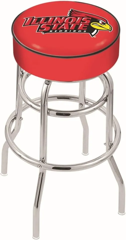 L7C1 Illinois State 25" Double-Ring Swivel Counter Stool with Chrome Finish