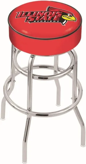 L7C1 Illinois State 25" Double-Ring Swivel Counter Stool with Chrome Finish