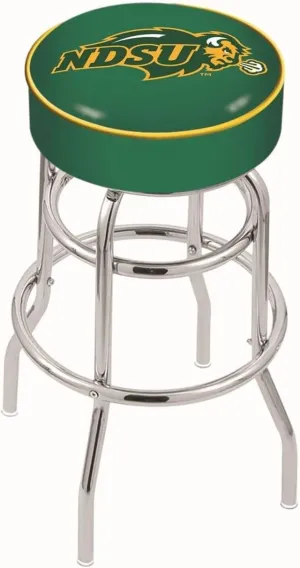 L7C1 North Dakota State 25" Double-Ring Swivel Counter Stool with Chrome Finish
