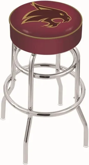 L7C1 Texas State 30" Double-Ring Swivel Bar Stool with Chrome Finish