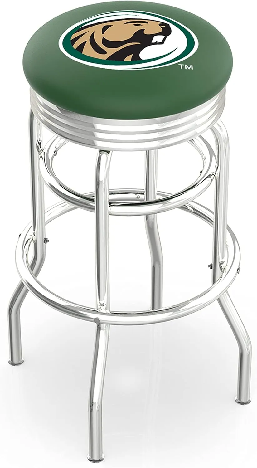 L7C3C Bemidji State 25" Double-Ring Swivel Counter Stool with Chrome Finish