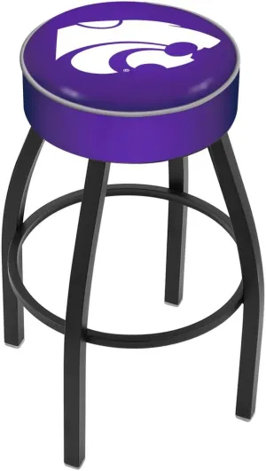 L8B1 Kansas State 25" Swivel Counter Stool with Black Wrinkle Finish