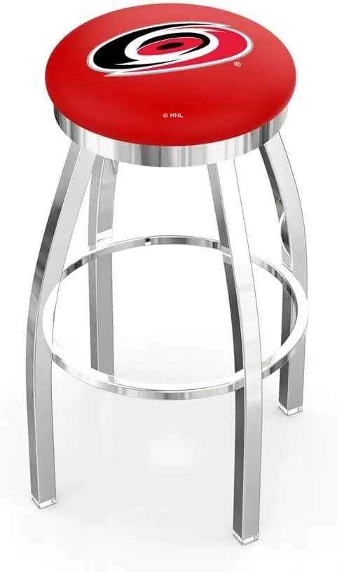 L8C2C Carolina Hurricanes 36" Swivel Bar Stool with Chrome Finish