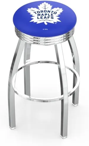 L8C3C Toronto Maple Leafs 25" Swivel Counter Stool with Chrome Finish